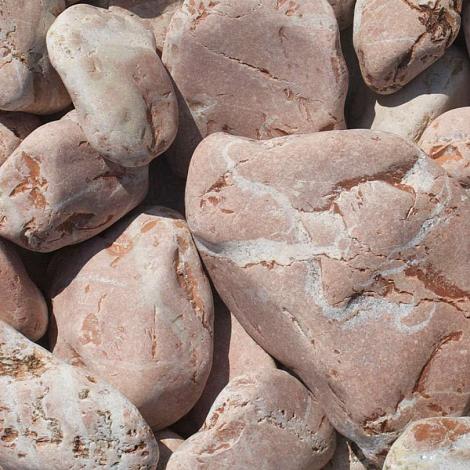 Baskisch rood keien - maat 40/80mm - 0,50 m3