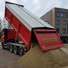 Ophoogzand los gestort
